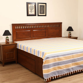 Handloom Cotton Double Bedsheet (108 x 90 in) 12