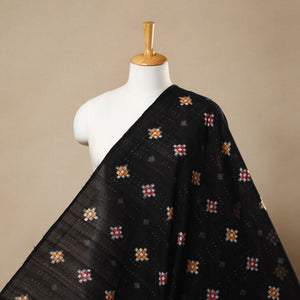 Black - Handloom Cotton Sambalpuri Ikat Fabric 31