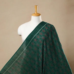 Green - Handloom Cotton Sambalpuri Ikat Fabric 35