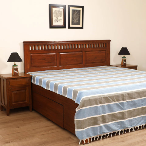 Handloom Cotton Double Bedsheet (108 x 90 in) 16