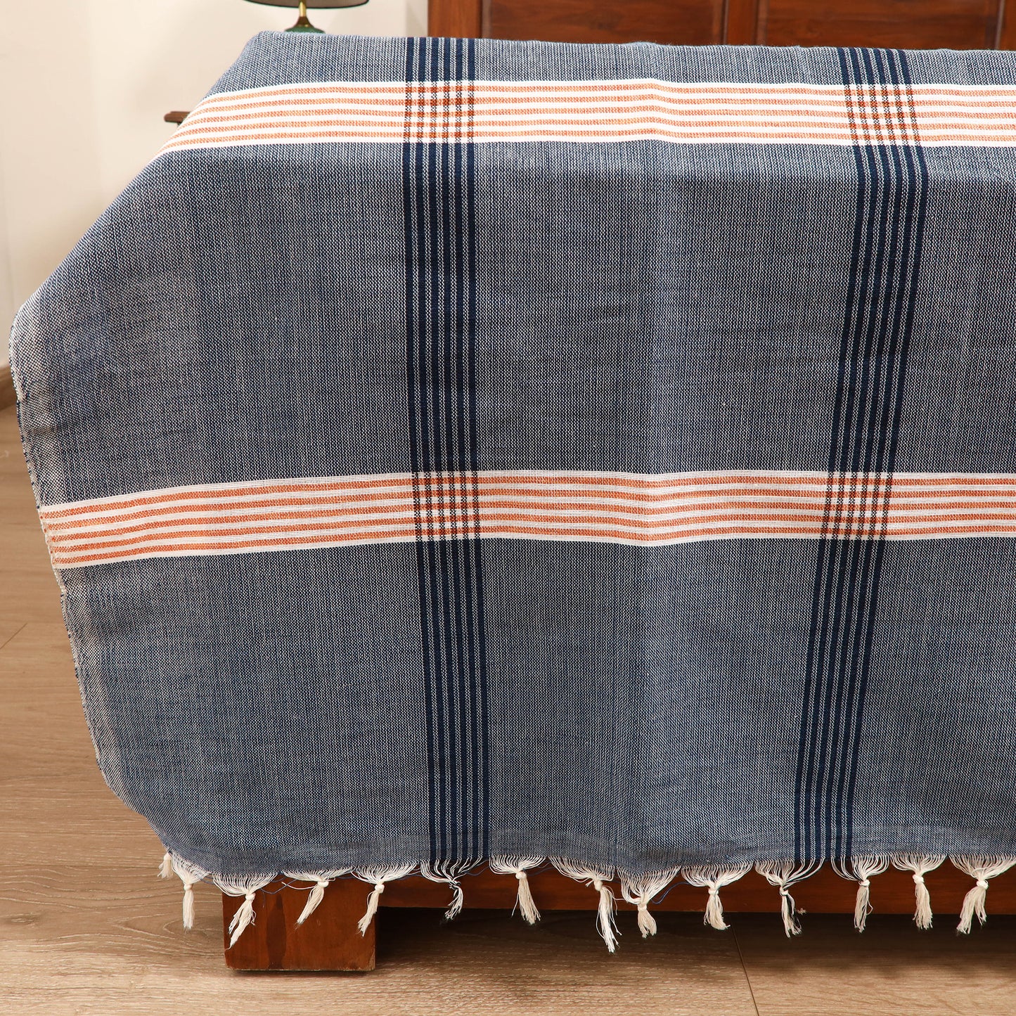 Handloom Cotton Double Bedsheet (108 x 90 in) 17