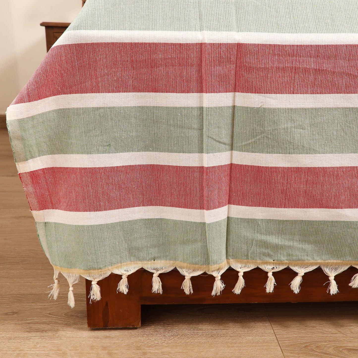 Handloom Cotton Double Bedsheet (108 x 90 in) 18
