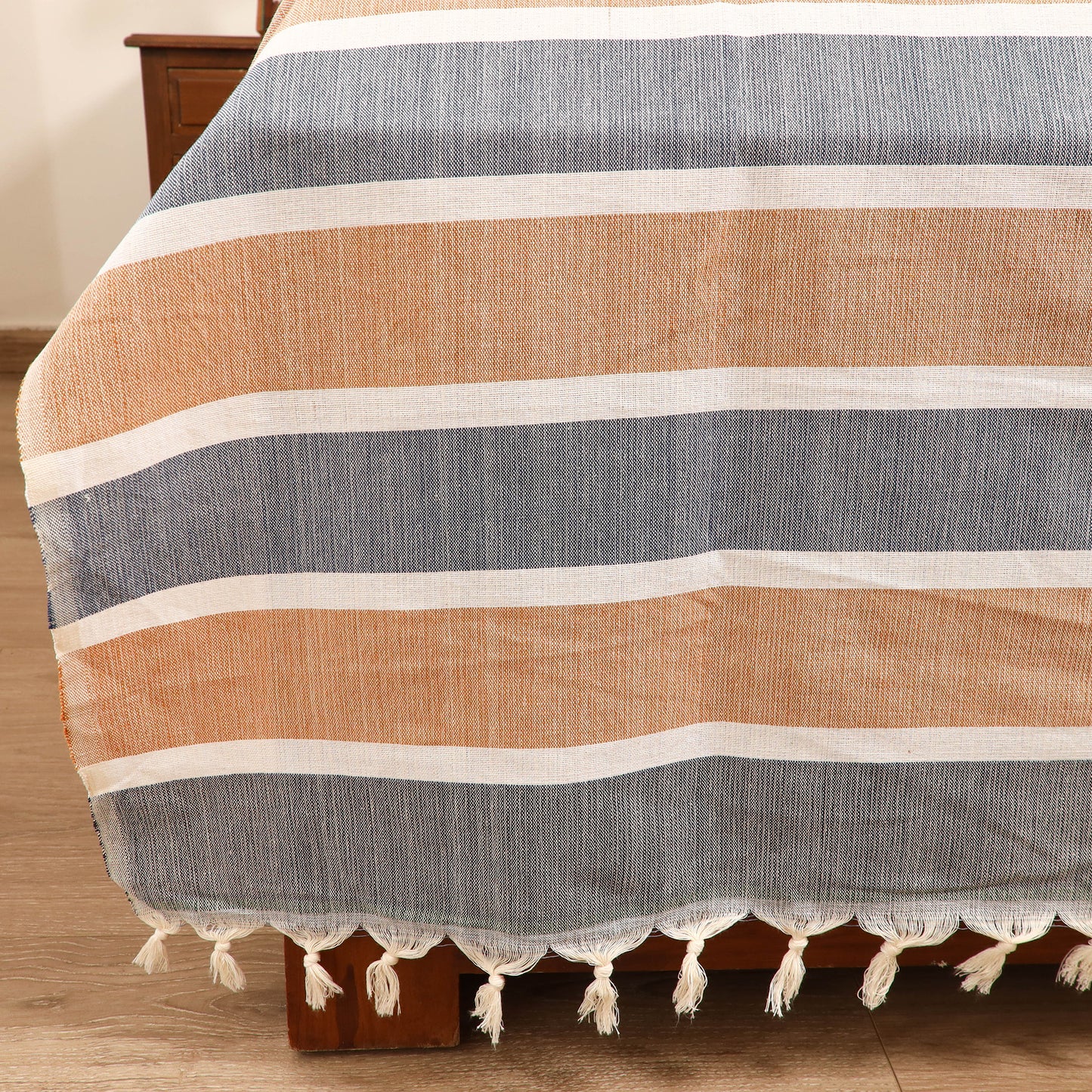 Handloom Cotton Double Bedsheet (108 x 90 in) 19