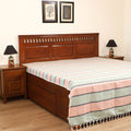 Handloom Cotton Double Bedsheet (108 x 90 in) 21