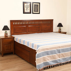 Handloom Cotton Double Bedsheet (108 x 90 in) 23