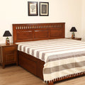 Handloom Cotton Double Bedsheet (108 x 90 in) 24