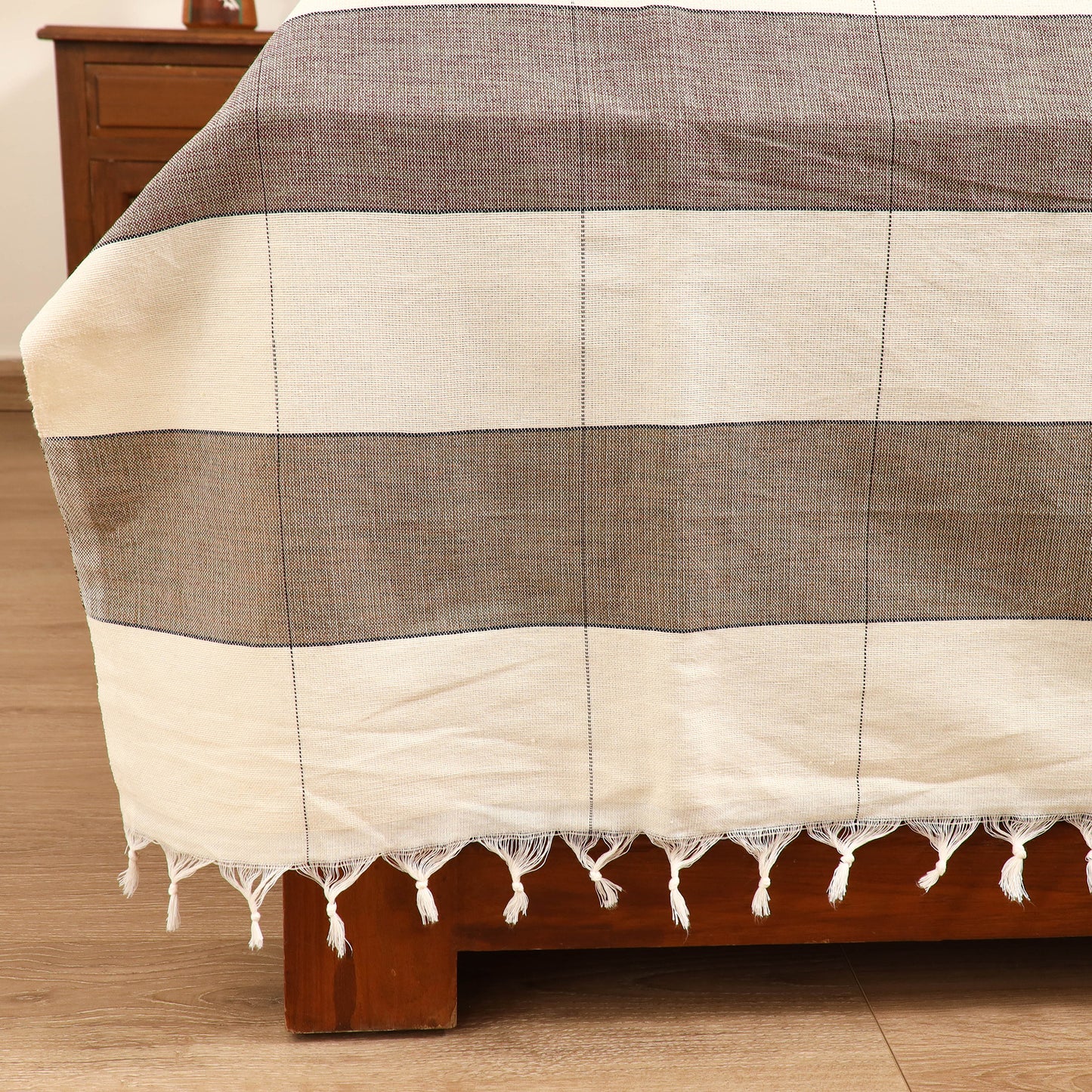 Handloom Cotton Double Bedsheet (108 x 90 in) 24