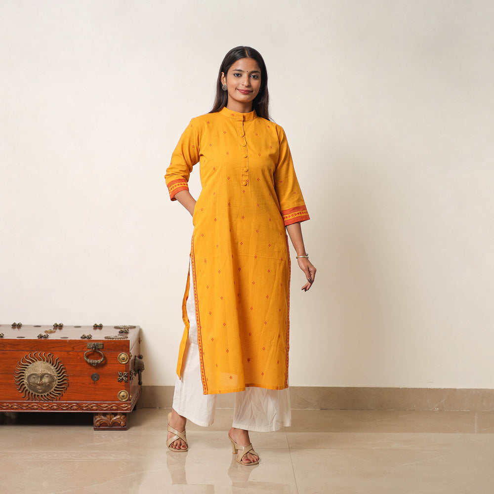 Jacquard Cotton Straight Kurta 05