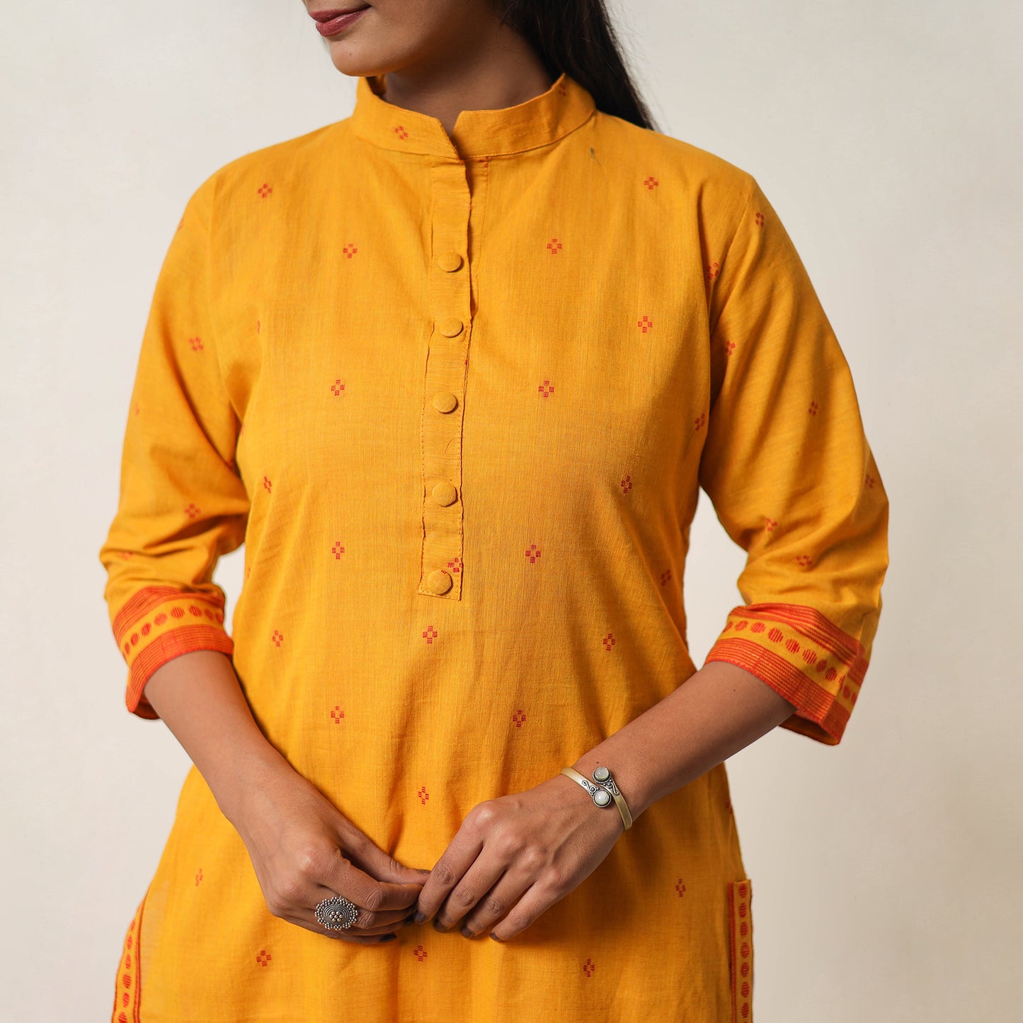 Jacquard Cotton Straight Kurta 05