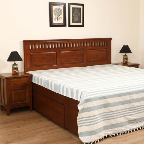 Handloom Cotton Double Bedsheet (108 x 90 in) 29