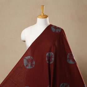 Buy Tie & Dye Cotton Maroon Shibori Fabric Online