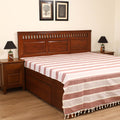 Handloom Cotton Double Bedsheet (108 x 90 in) 32