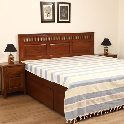 Handloom Cotton Double Bedsheet (108 x 90 in) 33