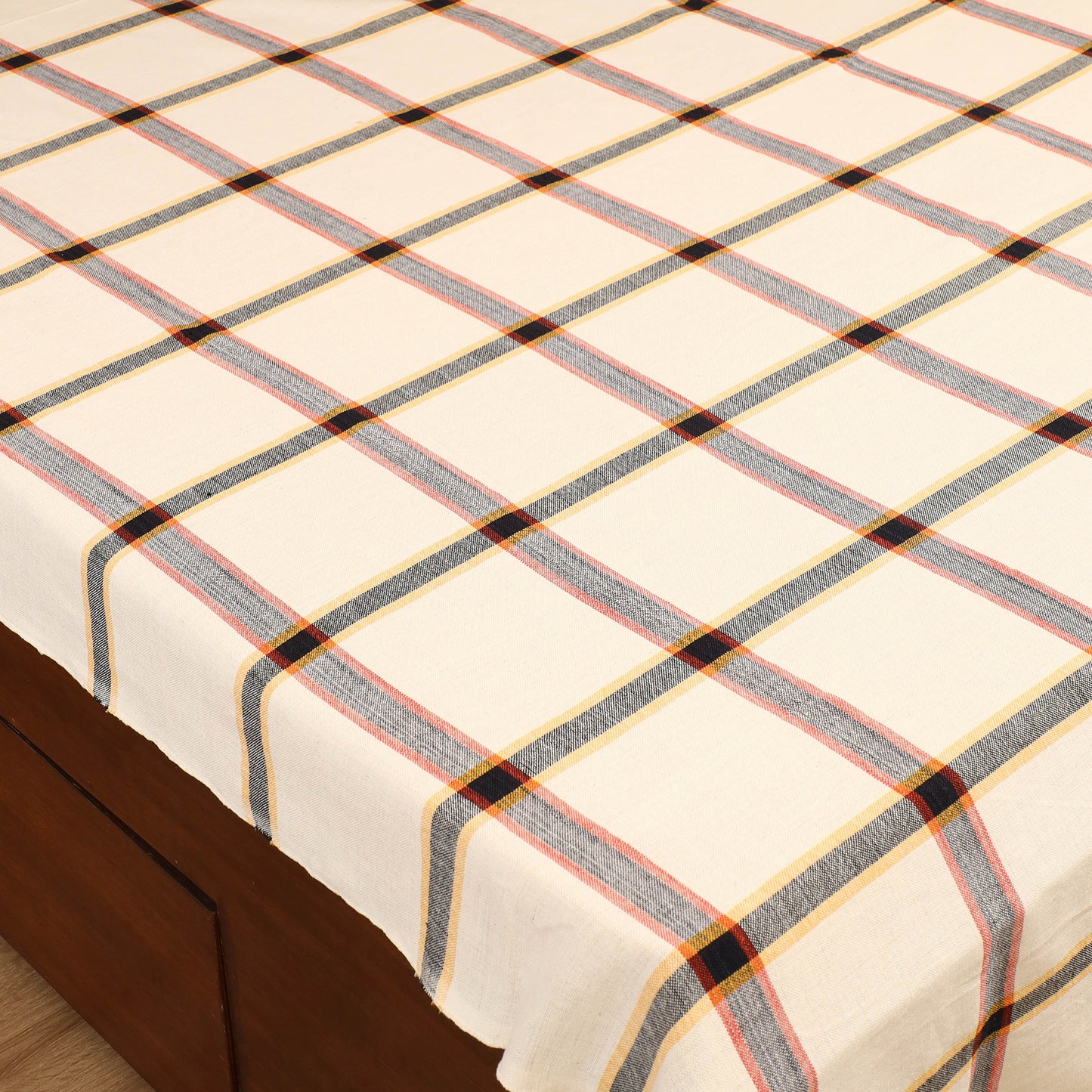 Handloom Cotton Double Bedsheet (108 x 90 in) 36