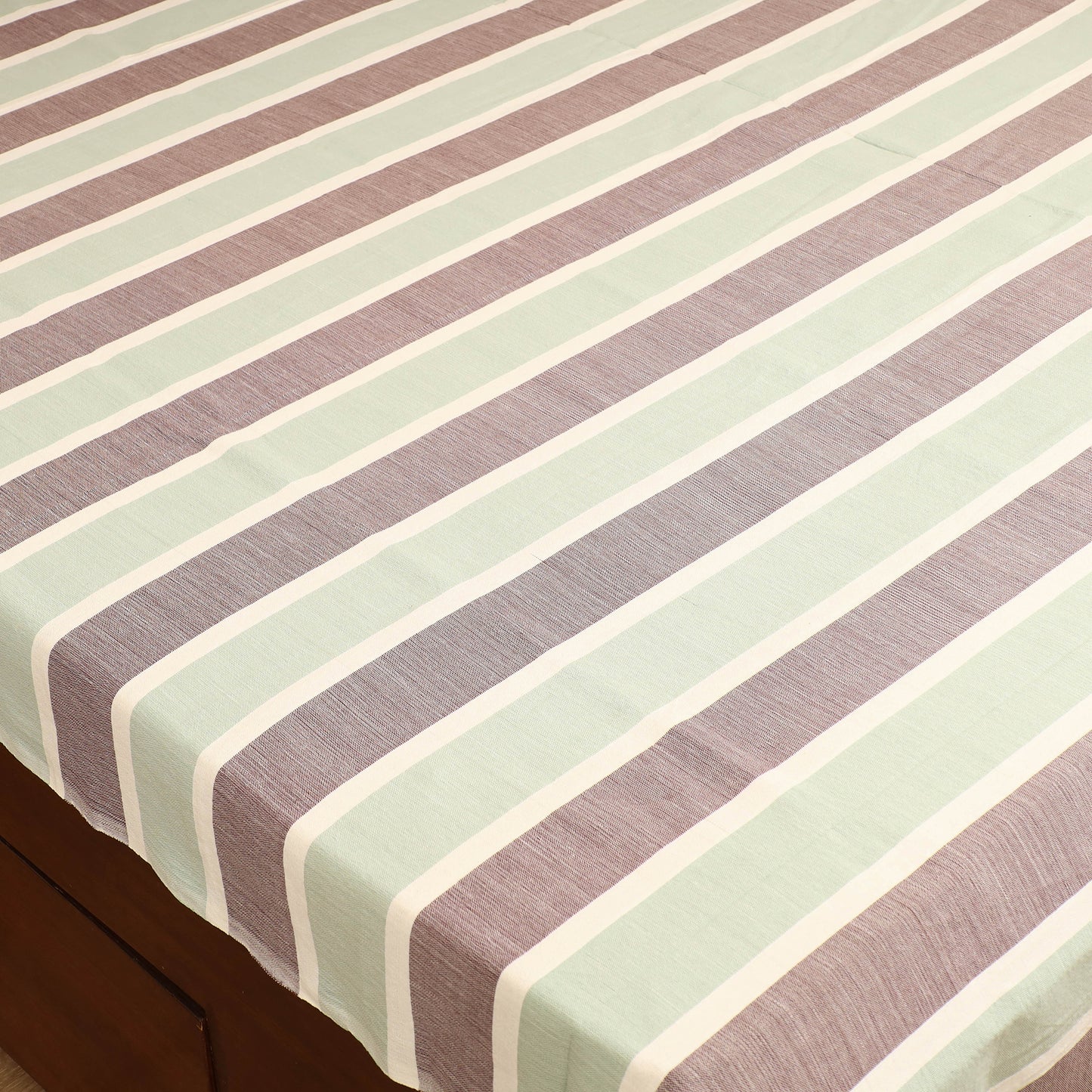Handloom Cotton Double Bedsheet (108 x 90 in) 37