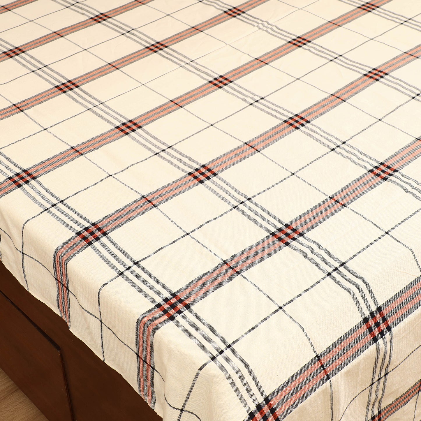Handloom Cotton Double Bedsheet (108 x 90 in) 39
