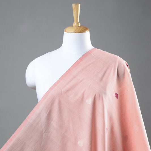 Pink - Godavari Jamdani Multicolor Lotus Thread Buti Handloom Cotton Fabric