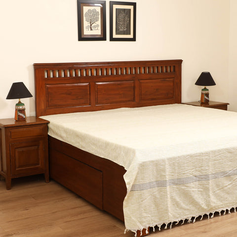 Handloom Cotton Double Bedsheet (108 x 90 in) 42