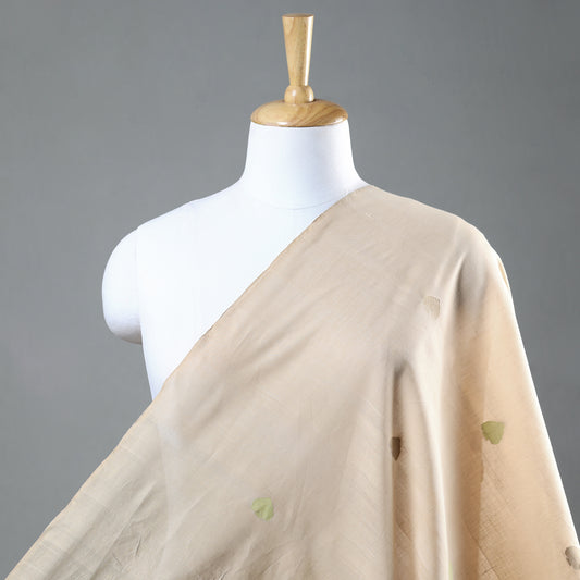 Beige - Godavari Jamdani Multicolor Lotus Thread Buti Handloom Cotton Fabric