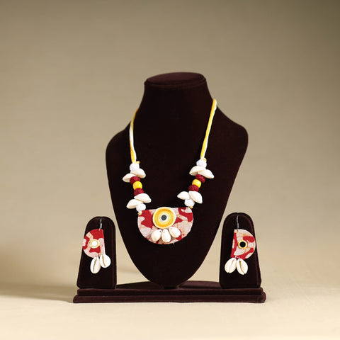 Handmade Shell Work Fabart Necklace Set 23