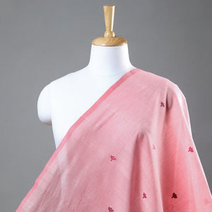 Pink - Godavari Jamdani Multicolor Lotus Thread Buti Handloom Cotton Fabric