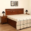 Handloom Cotton Double Bedsheet (108 x 90 in) 44