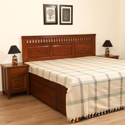 Handloom Cotton Double Bedsheet (108 x 90 in) 44
