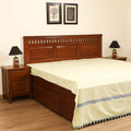 Handloom Cotton Double Bedsheet (108 x 90 in) 45