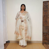 Elegant Gota Work Silk Kota Doria Kurta Set 05