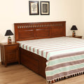 Handloom Cotton Double Bedsheet (108 x 90 in) 50