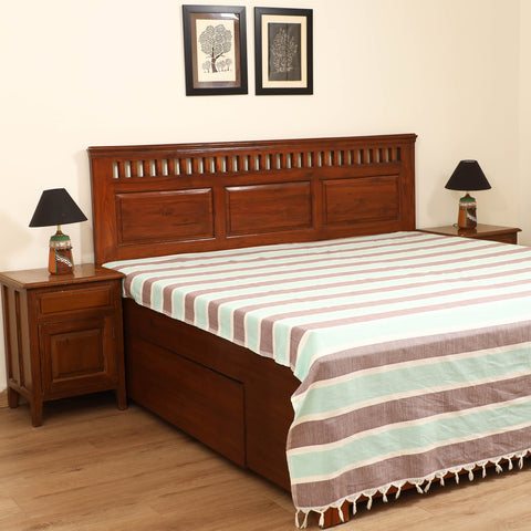 Handloom Cotton Double Bedsheet (108 x 90 in) 50