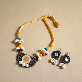 Handmade Shell Work Fabart Necklace Set 13