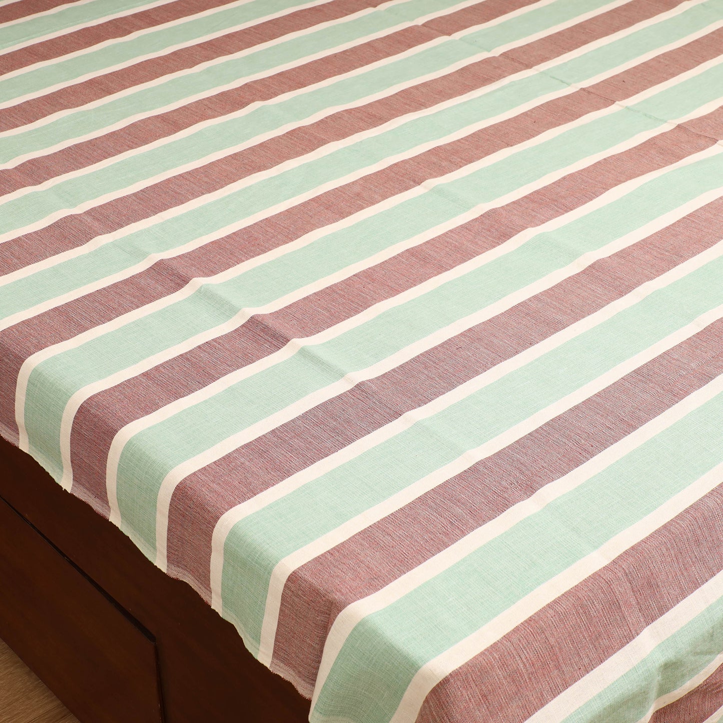 Handloom Cotton Double Bedsheet (108 x 90 in) 52