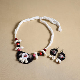 Handmade Shell Work Fabart Necklace Set 24