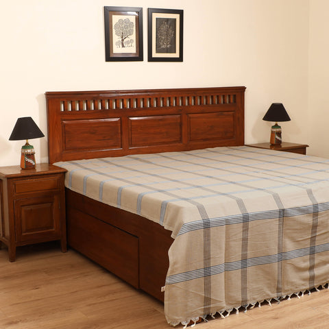 Handloom Cotton Double Bedsheet (108 x 90 in) 55