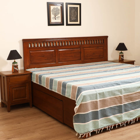 Handloom Cotton Double Bedsheet (108 x 90 in) 56