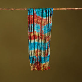 Multicolor - pure silk tie-dye shibori stole 102