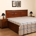 Handloom Cotton Double Bedsheet (108 x 90 in) 58