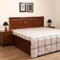 Handloom Cotton Double Bedsheet (108 x 90 in) 60