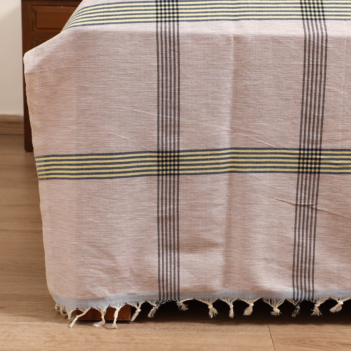 Handloom Cotton Double Bedsheet (108 x 90 in) 60