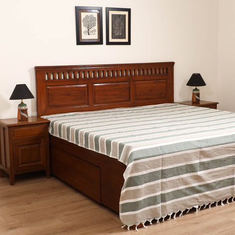 Handloom Cotton Double Bedsheet (108 x 90 in) 62