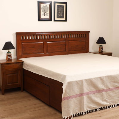 Handloom Cotton Double Bedsheet (108 x 90 in) 64