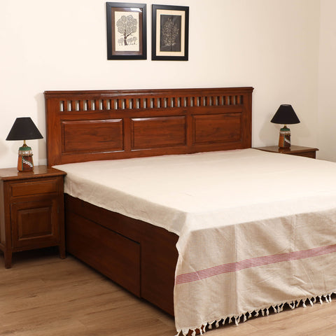 Handloom Cotton Double Bedsheet (108 x 90 in) 64