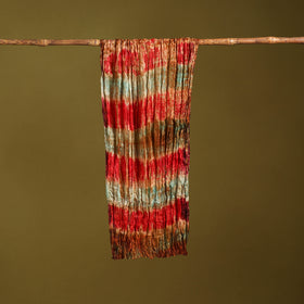 Multicolor - pure silk tie-dye shibori stole 133