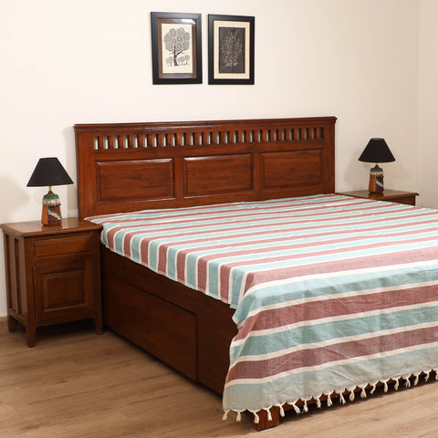 Handloom Cotton Double Bedsheet (108 x 90 in) 65
