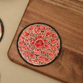 Handpainted Paper Mache Coaster with Box (Set of 6) 29