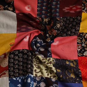 Multicolor - Handcrafted Patchwork Cotton Kurta Material (2.7m) 04