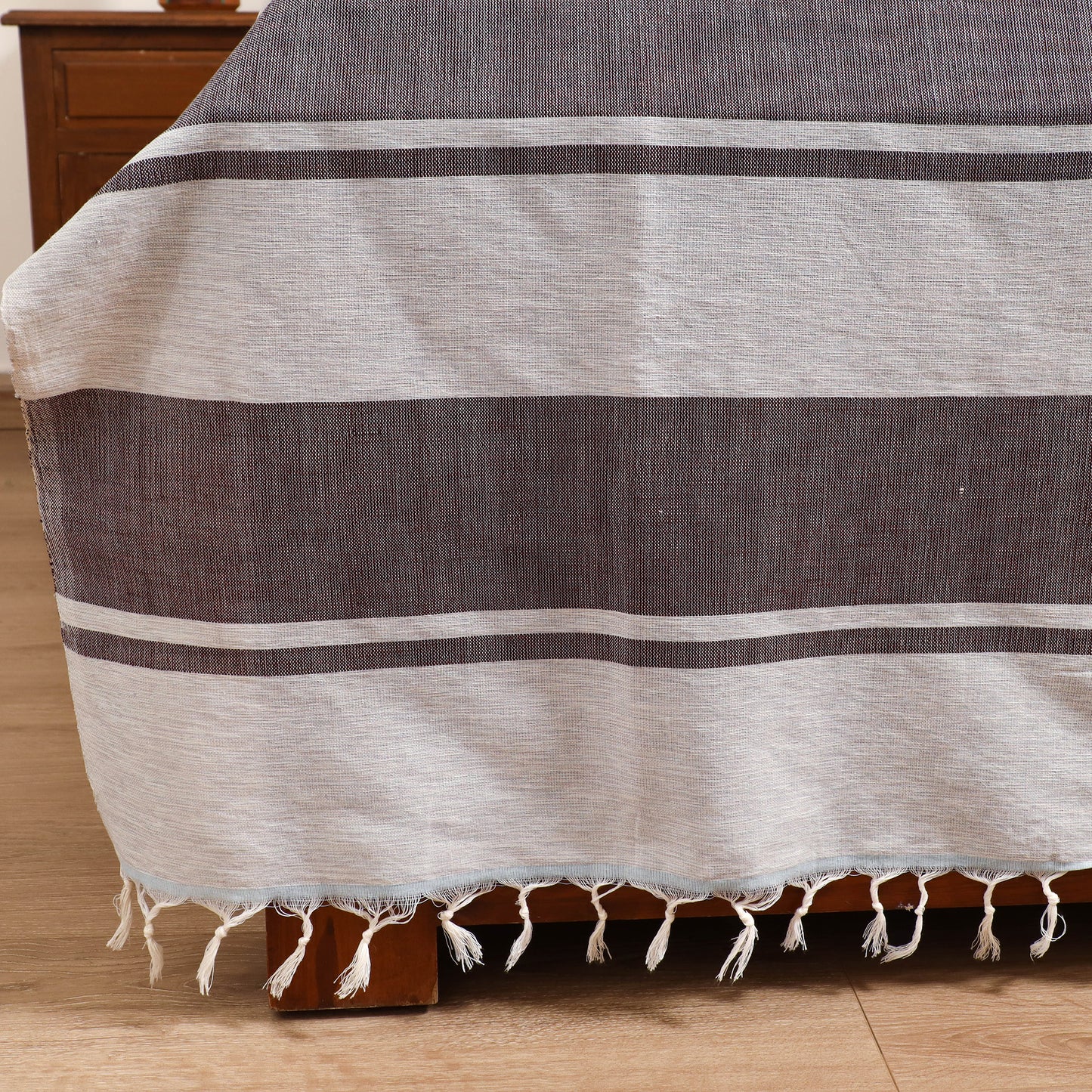 Handloom Cotton Double Bedsheet (108 x 90 in) 70