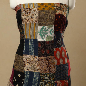 Multicolor - Handcrafted Patchwork Cotton Kurta Material (2.7m) 06