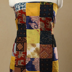 Multicolor - Handcrafted Patchwork Cotton Kurta Material (2.7m) 07